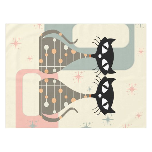 Middeleeuwse kat uit de middeleeuwen Moderne Tafelkleed (Voorkant (Horizontaal))