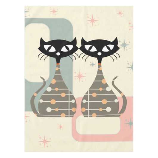 Middeleeuwse kat uit de middeleeuwen Moderne Tafelkleed (Voorkant)