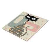 Middeleeuwse kat uit de middeleeuwen Moderne Tegeltje (Zijkant)