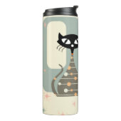 Middeleeuwse kat uit de middeleeuwen Moderne Thermosbeker (Gedraaid links)