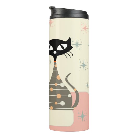 Middeleeuwse kat uit de middeleeuwen Moderne Thermosbeker (Geroteerd rechts)