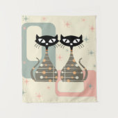 Middeleeuwse kat uit de middeleeuwen Moderne Wandkleed (Voorkant)