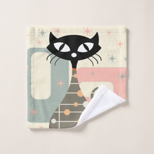 Middeleeuwse kat uit de middeleeuwen Moderne Washandje (Wasdoekje)