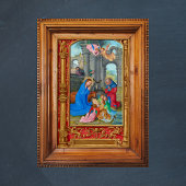 Middeleeuwse katholieke Christelijke kerststal Poster