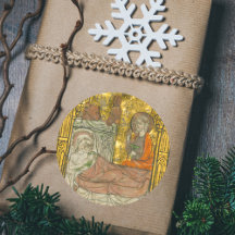 Middeleeuwse katholieke Christelijke kerststal