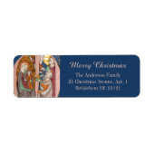 middeleeuwse katholieke vrolijke kerst Driekoninge Etiket (Voorkant)