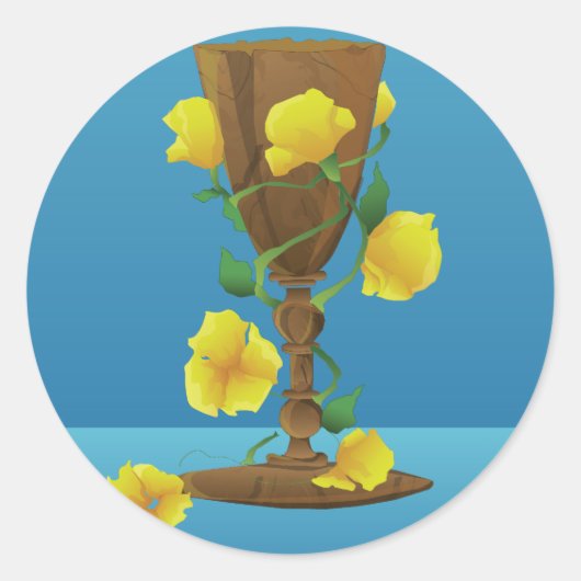 middeleeuwse kelk' ronde sticker (Voorkant)