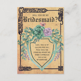 Middeleeuwse Keltische Bloem Wil je mijn bruidsmei Kaart