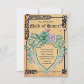 Middeleeuwse Keltische Bloem Wil je mijn bruidsmei Kaart (Voorkant)