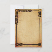 Middeleeuwse Keltische Bloem Wil je mijn bruidsmei Kaart (Achterkant)