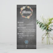 Middeleeuwse Keltische bruiloft menu Kaart (Staand voorkant)