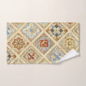 Middeleeuwse keramische Tegel kroontjes Fleur de L Bad Handdoek (Handdoek)