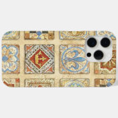 Middeleeuwse keramische Tegel kroontjes Fleur de L Case-Mate iPhone Case (Achterkant (horizontaal))