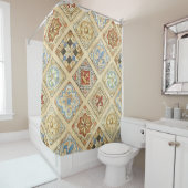 Middeleeuwse keramische Tegel kroontjes Fleur de L Douchegordijn (In situ)