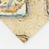 Middeleeuwse keramische Tegel kroontjes Fleur de L Fleece Deken (Hoek)