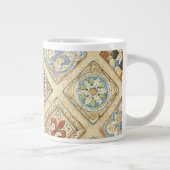 Middeleeuwse keramische Tegel kroontjes Fleur de L Grote Koffiekop (Rechts)