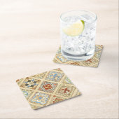 Middeleeuwse keramische Tegel kroontjes Fleur de L Kartonnen Onderzetters (Insitu)