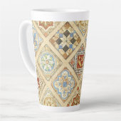 Middeleeuwse keramische Tegel kroontjes Fleur de L Latte Mok (Linkerhoek)