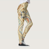 Middeleeuwse keramische Tegel kroontjes Fleur de L Leggings (Rechts)