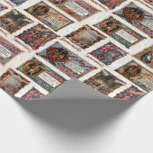  middeleeuwse kerstcollage cadeaupapier (Hoek)