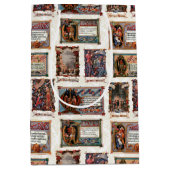  middeleeuwse kerstcollage medium cadeauzakje (Voorkant)