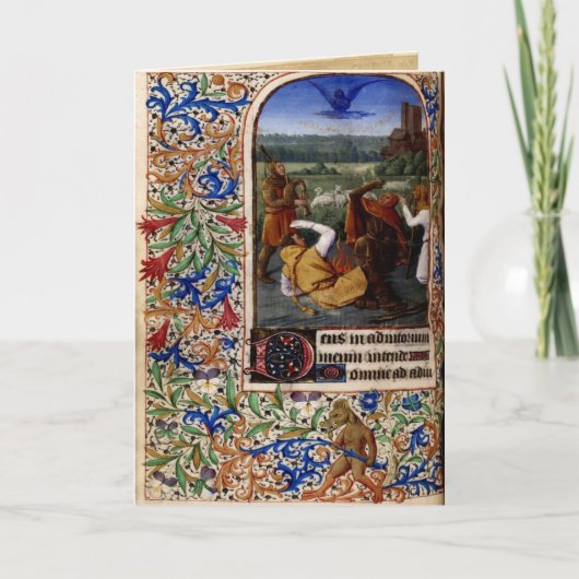 Middeleeuwse Kerstkaart 3 Feestdagen Kaart (Voorkant)
