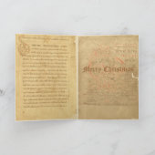 Middeleeuwse Kerstkaart 4 Feestdagen Kaart (Binnen)