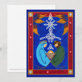 Middeleeuwse Kerstkaart van de Geboorte van Christ (Voorkant / Achterkant)