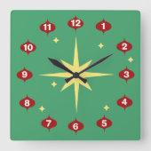 Middeleeuwse kerstklok vierkante klok (Voorkant)