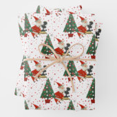  middeleeuwse kerstman met portaal  inpakpapier vel (In situ)