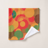 Middeleeuwse kleurige Retropatronen Bad Handdoek (Wasdoekje)