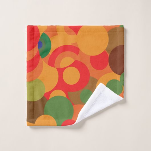 Middeleeuwse kleurige Retropatronen Bad Handdoek (Wasdoekje)