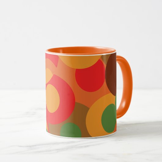 Middeleeuwse kleurige Retropatronen Mok (Voorkant rechts)