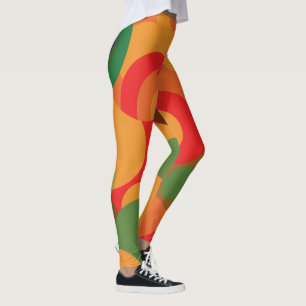 Middeleeuwse kleurrijke cirkels leggings