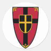 Middeleeuwse Knights Shield Sticker (Voorkant)