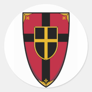Middeleeuwse Knights Shield Sticker