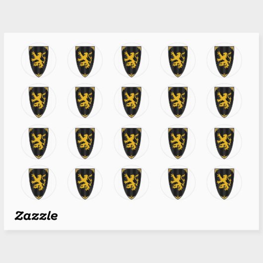 Middeleeuwse Knights Shield Sticker (Vel)