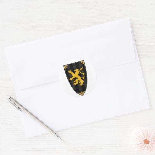 Middeleeuwse Knights Shield Sticker (Envelop)