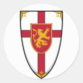 Middeleeuwse Knights Shield Sticker (Voorkant)