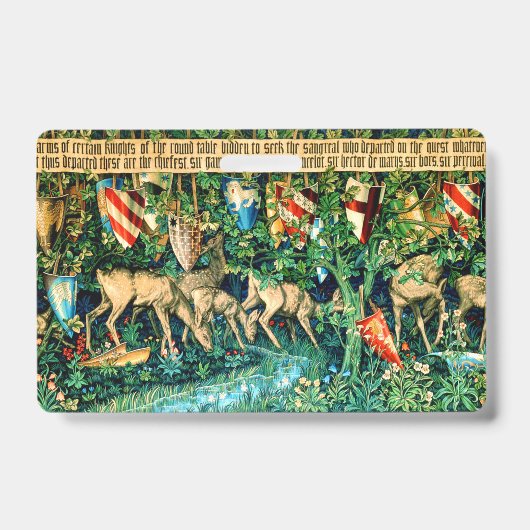 Middeleeuwse Koning Arthur William Morris Badge (Voorzijde)