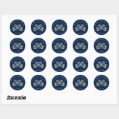 middeleeuwse koninklijke Rozen bruiloft Ronde Sticker (Vel)