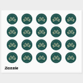 middeleeuwse koninklijke Rozen bruiloft Ronde Sticker (Vel)
