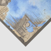 Middeleeuwse Koppel Decoupage Tissuepapier met Blo (Detail)