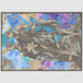 Middeleeuwse Koppel Decoupage Tissuepapier met Blo (Voorkant)