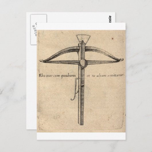 middeleeuwse kruisboog-8 briefkaart (Voorkant / Achterkant)