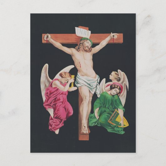 Middeleeuwse kruisiging van Jezus Christus Briefkaart (Voorkant)