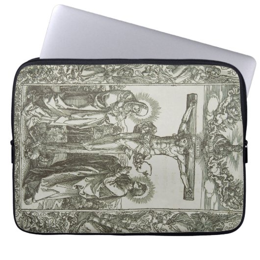 Middeleeuwse Kruisiging van Jezus Christus Laptop Sleeve (Voorkant)