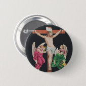 Middeleeuwse Kruisiging van Jezus Christus Ronde Button 5,7 Cm (Voorkant /achterkant)