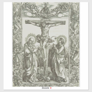 Middeleeuwse Kruisiging van Jezus Christus Sticker