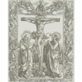 Middeleeuwse kruisiging van Jezus Christus Sticker (Voorkant)